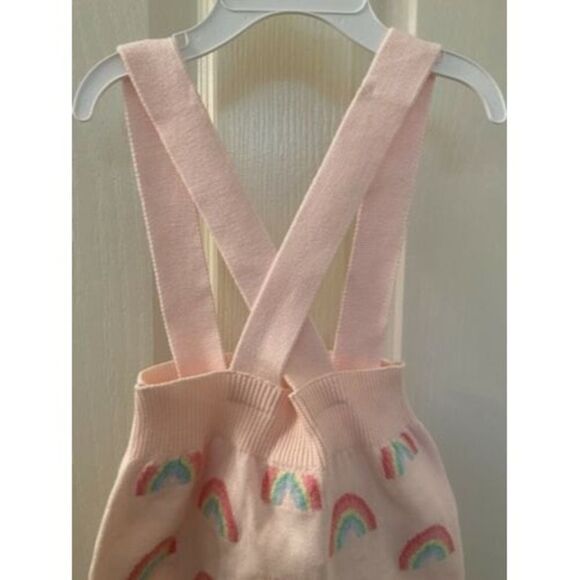Angel Dear Rainbow Suspender Knit Shorts Bloomers Pink Size 12-18 Months NWT - Picture 8 of 9